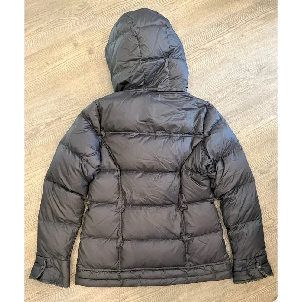 UGG Australia Women's M Gray Hooded Down Puffer Jacket Quilted Sherpa lined